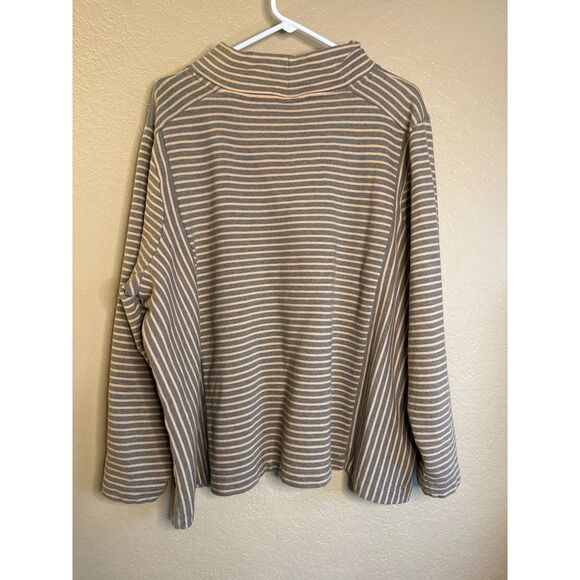 J. Jill Seamed Mock-Neck Long Sleeve Top Womens 4X Plus Size Tan Brown - Picture 2 of 5